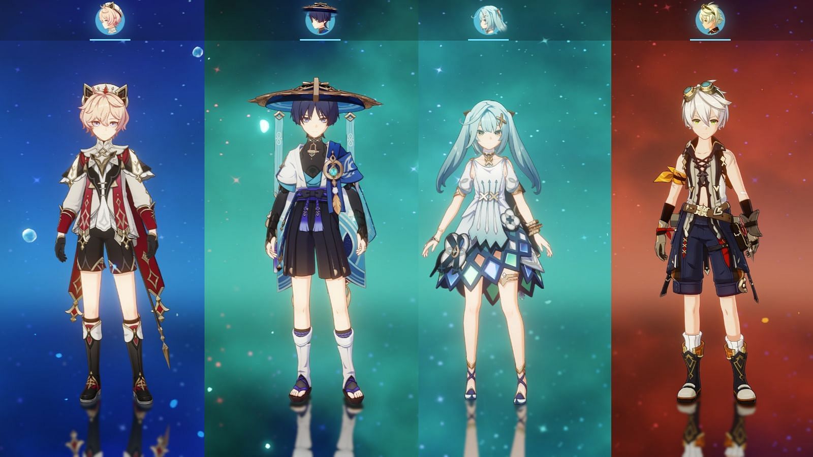 Dahlia, Wanderer, Faruzan, and Bennett (Image via HoYoverse)